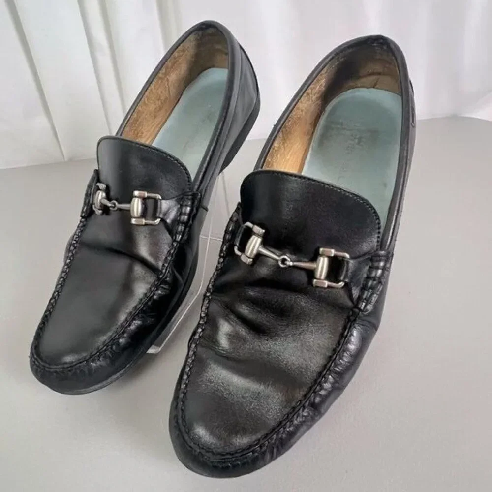 PETER MILLAR MENS BLACK DRIVING SHOES SIZE 10.5 M